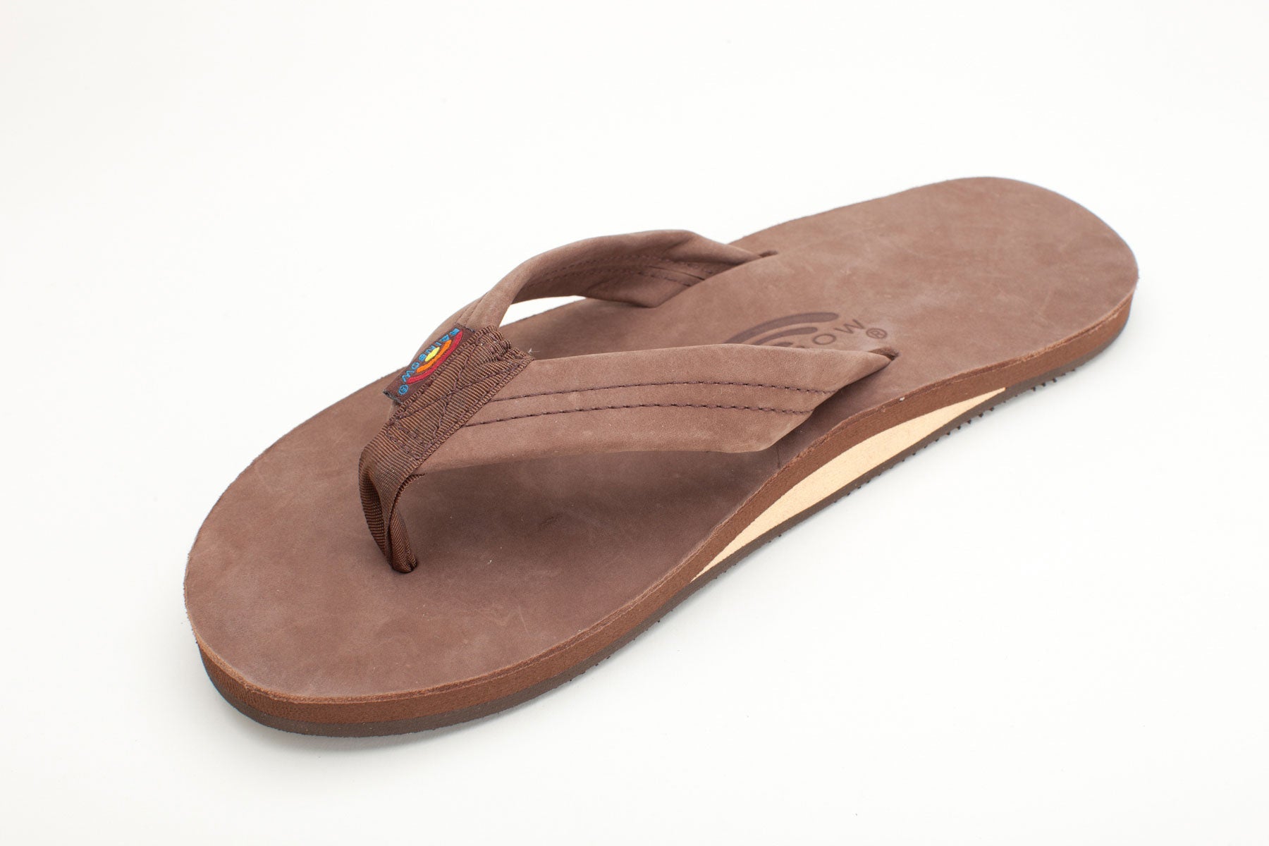 Rainbow leather flip deals flops mens