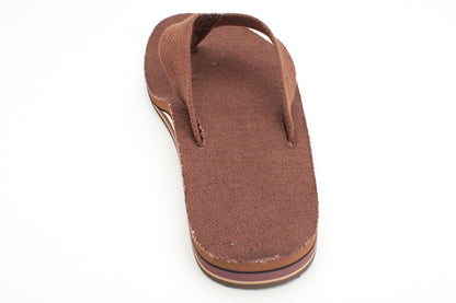 FADED | Rainbow Mens | Single Layer | Hemp & Rubber Sandal (Brown)