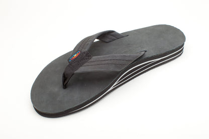 FADED | Rainbow Mens | Double Layer | Premier Leather Sandal (Black)